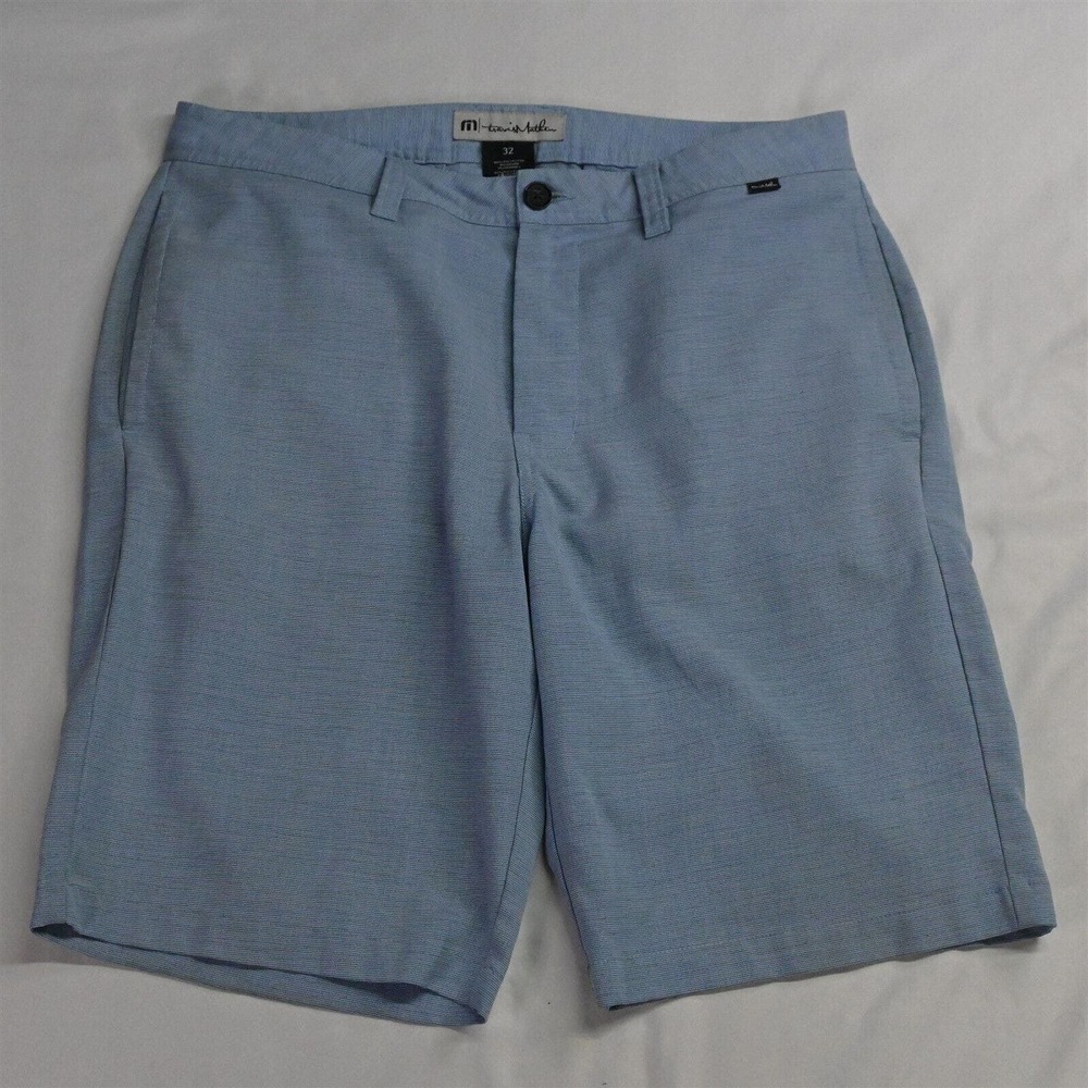 Travis Mathew 32 x 10" Light Blue Fast Track Tech Stretch Golf‎ Shorts